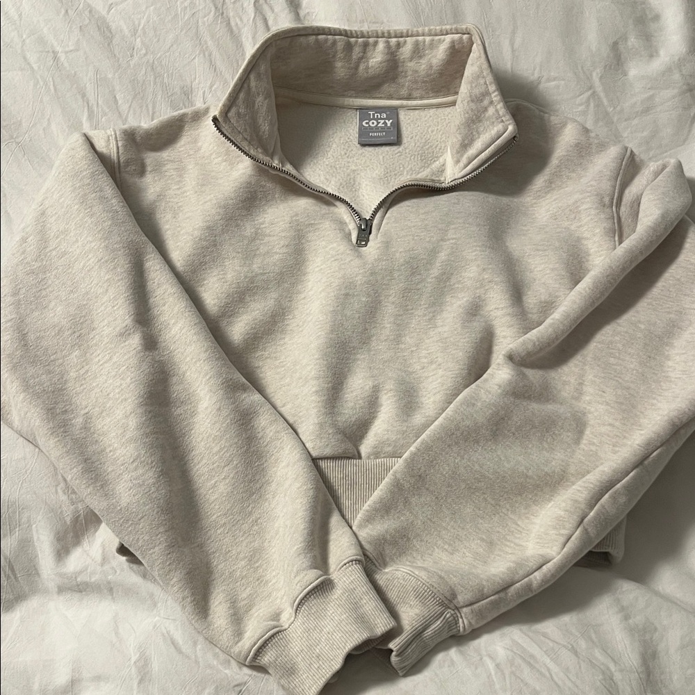 TNA Cozy Fleece Perfect Crop Sweater